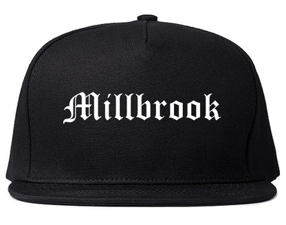 Millbrook Alabama AL Old English Mens Snapback Hat Black