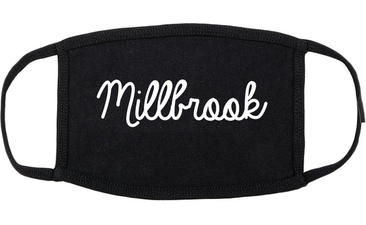 Millbrook Alabama AL Script Cotton Face Mask Black