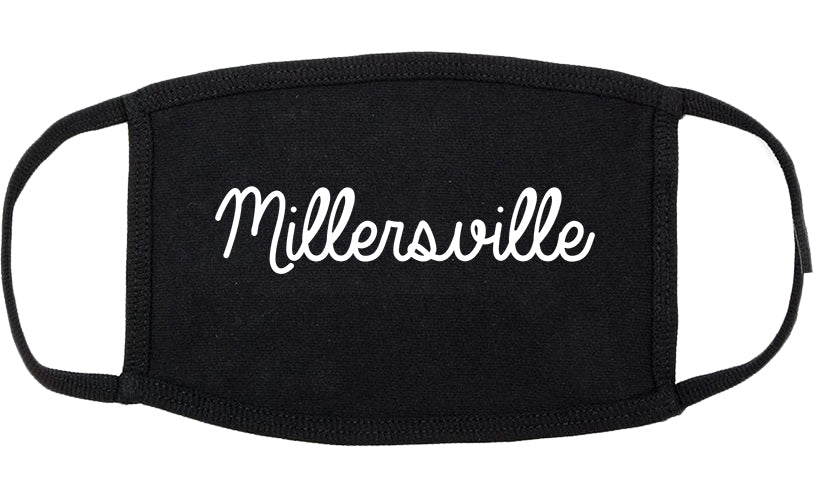 Millersville Pennsylvania PA Script Cotton Face Mask Black