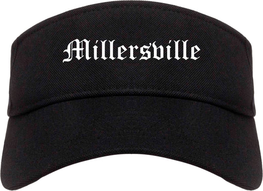 Millersville Pennsylvania PA Old English Mens Visor Cap Hat Black