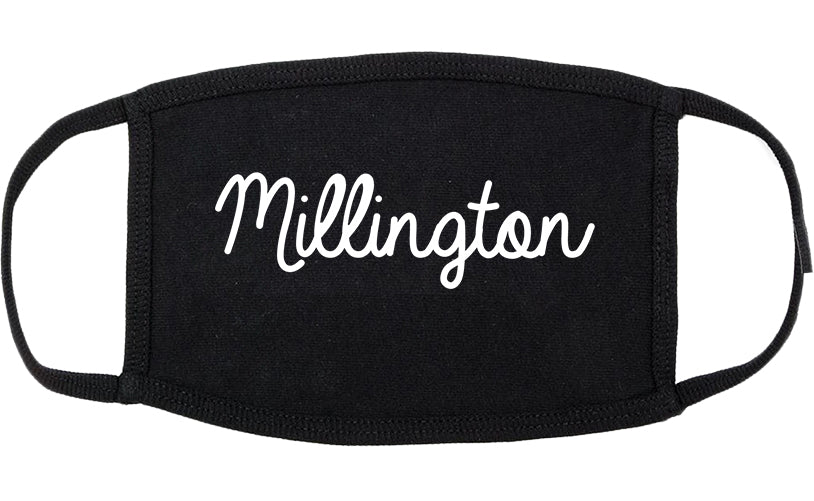 Millington Tennessee TN Script Cotton Face Mask Black