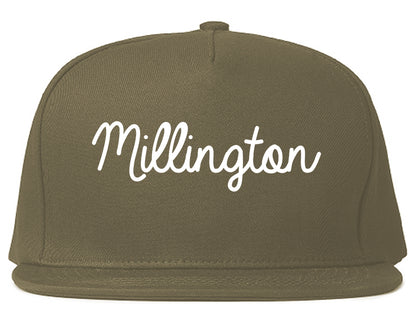 Millington Tennessee TN Script Mens Snapback Hat Grey