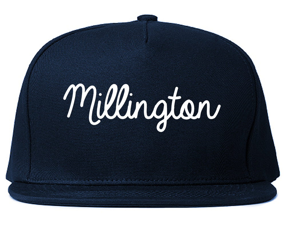Millington Tennessee TN Script Mens Snapback Hat Navy Blue