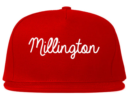 Millington Tennessee TN Script Mens Snapback Hat Red