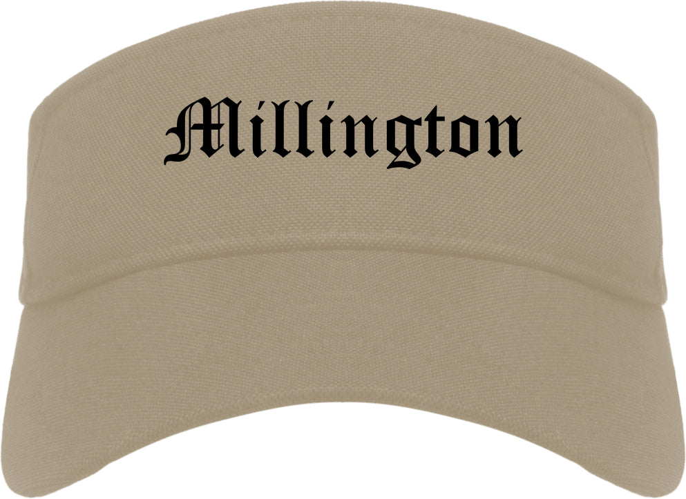 Millington Tennessee TN Old English Mens Visor Cap Hat Khaki