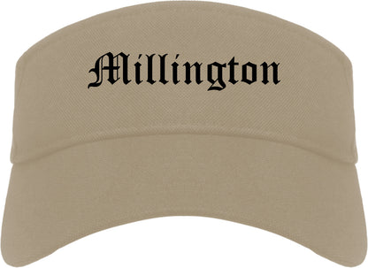 Millington Tennessee TN Old English Mens Visor Cap Hat Khaki