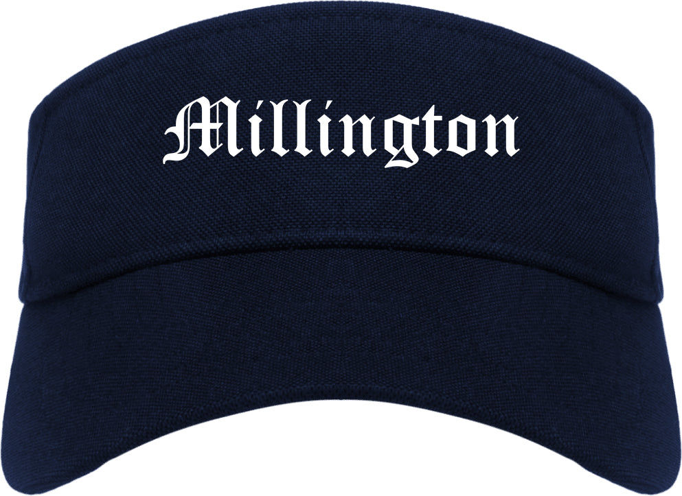 Millington Tennessee TN Old English Mens Visor Cap Hat Navy Blue