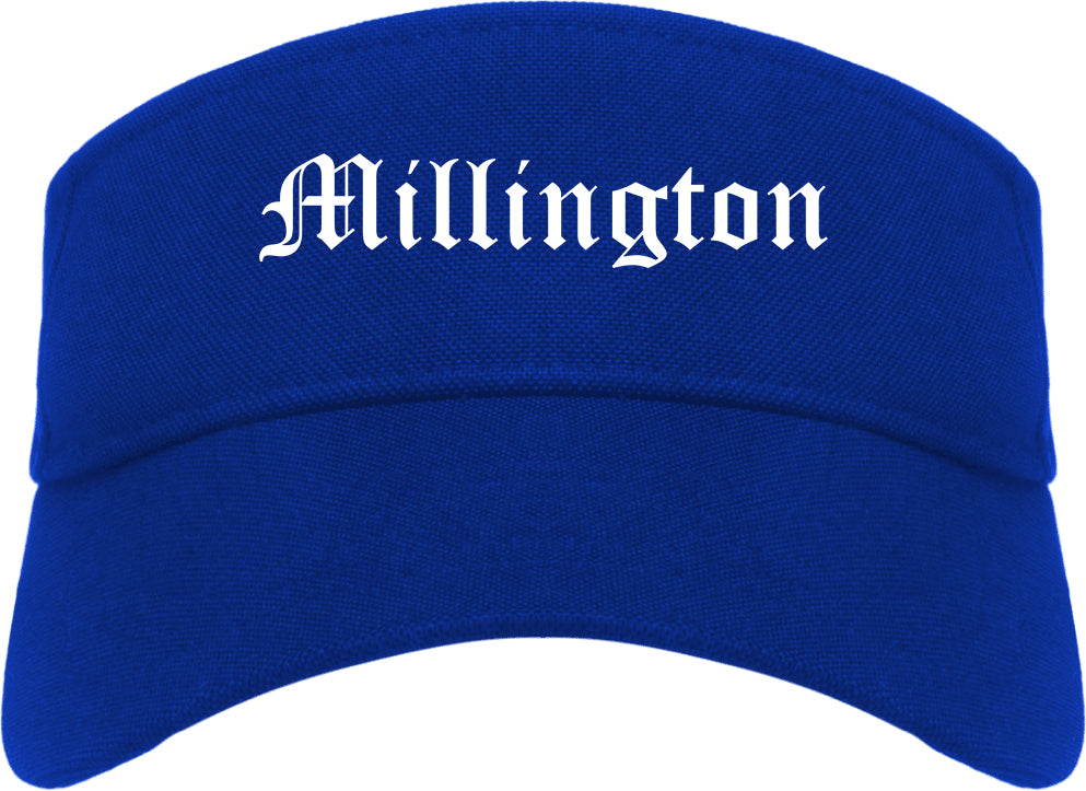 Millington Tennessee TN Old English Mens Visor Cap Hat Royal Blue