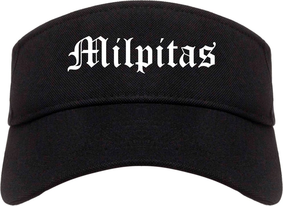 Milpitas California CA Old English Mens Visor Cap Hat Black