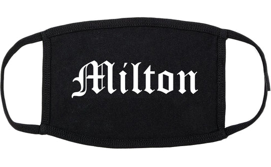 Milton Florida FL Old English Cotton Face Mask Black