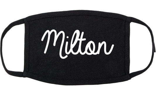 Milton Florida FL Script Cotton Face Mask Black