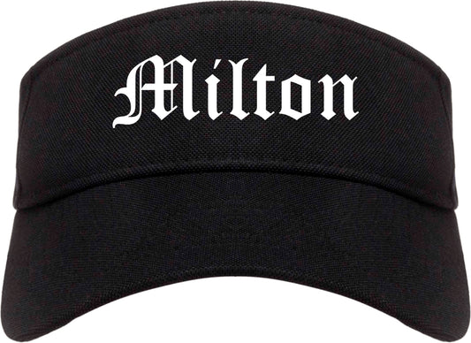 Milton Florida FL Old English Mens Visor Cap Hat Black