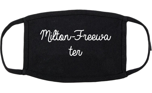 Milton Freewater Oregon OR Script Cotton Face Mask Black