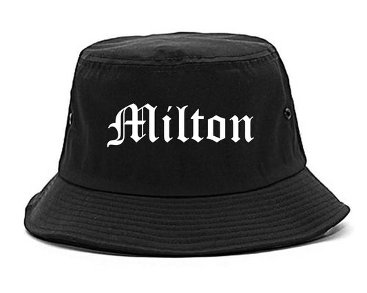 Milton Georgia GA Old English Mens Bucket Hat Black