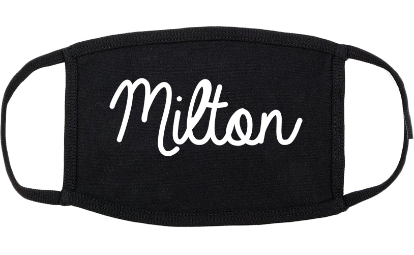 Milton Georgia GA Script Cotton Face Mask Black