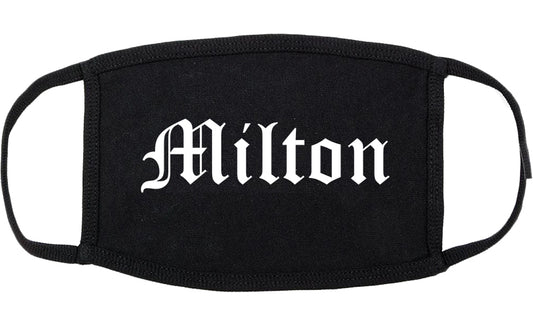 Milton Washington WA Old English Cotton Face Mask Black