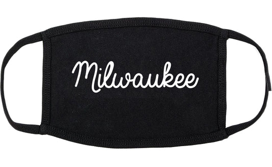 Milwaukee Wisconsin WI Script Cotton Face Mask Black