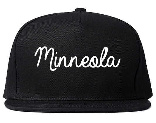 Minneola Florida FL Script Mens Snapback Hat Black