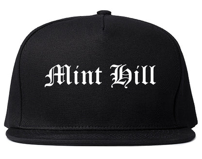 Mint Hill North Carolina NC Old English Mens Snapback Hat Black