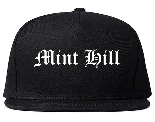 Mint Hill North Carolina NC Old English Mens Snapback Hat Black