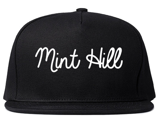 Mint Hill North Carolina NC Script Mens Snapback Hat Black