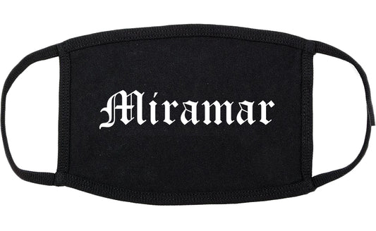Miramar Florida FL Old English Cotton Face Mask Black