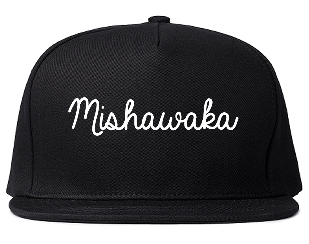 Mishawaka Indiana IN Script Mens Snapback Hat Black