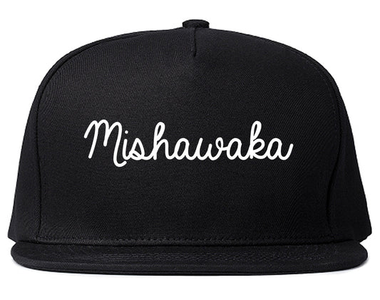 Mishawaka Indiana IN Script Mens Snapback Hat Black