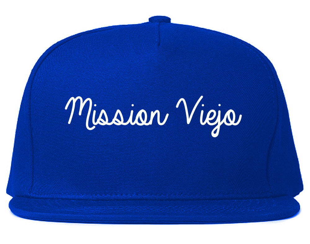 Mission Viejo California CA Script Mens Snapback Hat Royal Blue