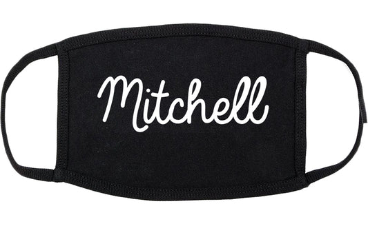 Mitchell Indiana IN Script Cotton Face Mask Black