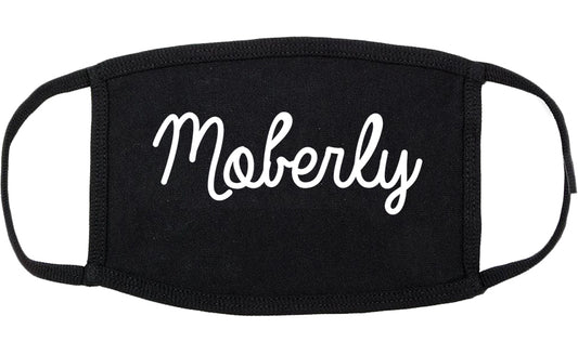 Moberly Missouri MO Script Cotton Face Mask Black