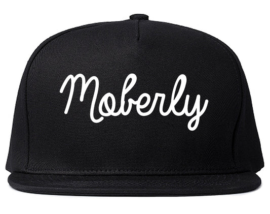 Moberly Missouri MO Script Mens Snapback Hat Black