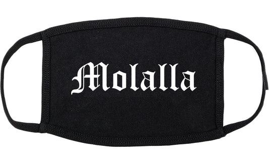 Molalla Oregon OR Old English Cotton Face Mask Black