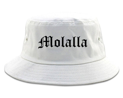 Molalla Oregon OR Old English Mens Bucket Hat White