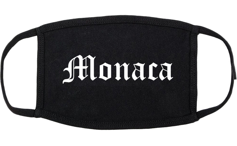 Monaca Pennsylvania PA Old English Cotton Face Mask Black