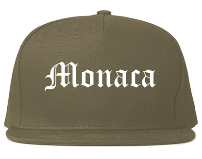 Monaca Pennsylvania PA Old English Mens Snapback Hat Grey