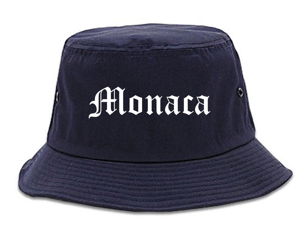 Monaca Pennsylvania PA Old English Mens Bucket Hat Navy Blue