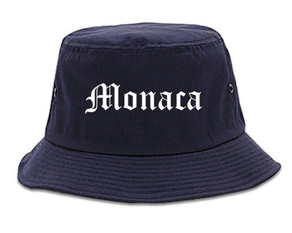 Monaca Pennsylvania PA Old English Mens Bucket Hat Navy Blue