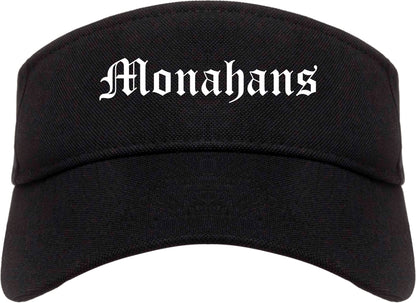 Monahans Texas TX Old English Mens Visor Cap Hat Black