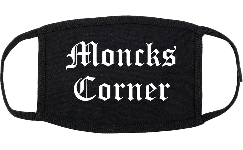 Moncks Corner South Carolina SC Old English Cotton Face Mask Black