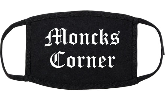 Moncks Corner South Carolina SC Old English Cotton Face Mask Black