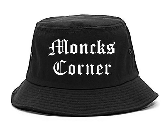 Moncks Corner South Carolina SC Old English Mens Bucket Hat Black