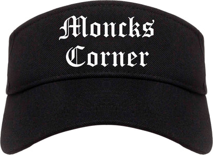 Moncks Corner South Carolina SC Old English Mens Visor Cap Hat Black
