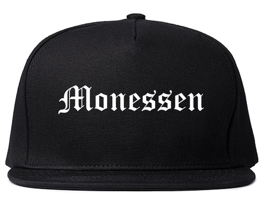 Monessen Pennsylvania PA Old English Mens Snapback Hat Black