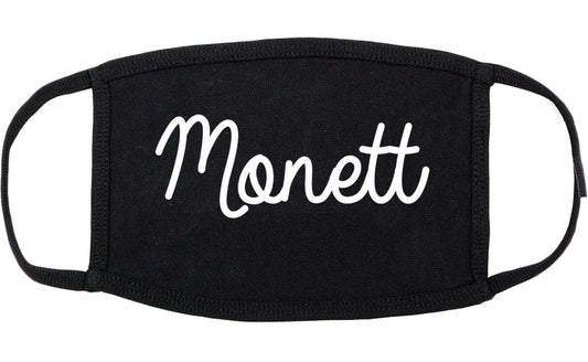 Monett Missouri MO Script Cotton Face Mask Black