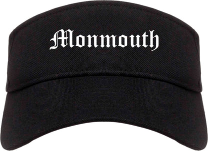 Monmouth Illinois IL Old English Mens Visor Cap Hat Black