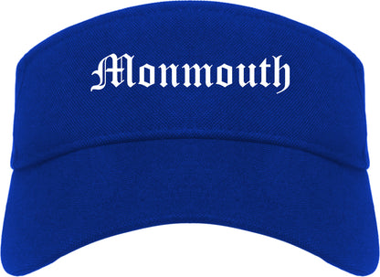 Monmouth Illinois IL Old English Mens Visor Cap Hat Royal Blue