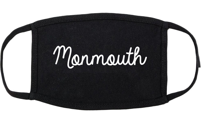 Monmouth Oregon OR Script Cotton Face Mask Black