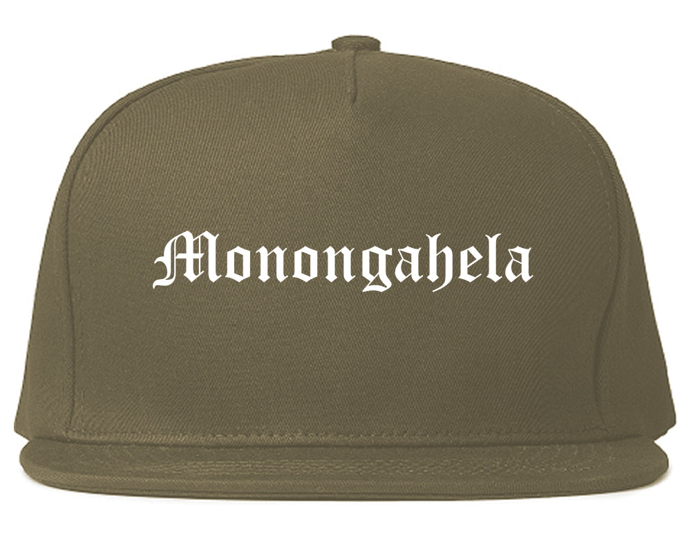 Monongahela Pennsylvania PA Old English Mens Snapback Hat Grey