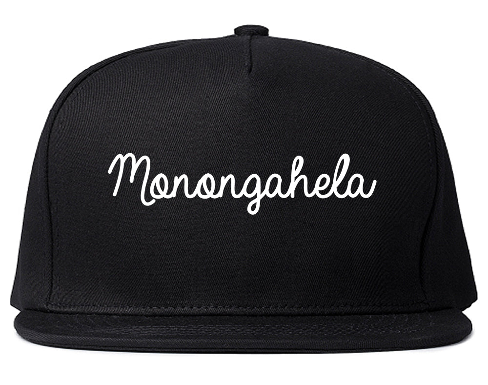 Monongahela Pennsylvania PA Script Mens Snapback Hat Black